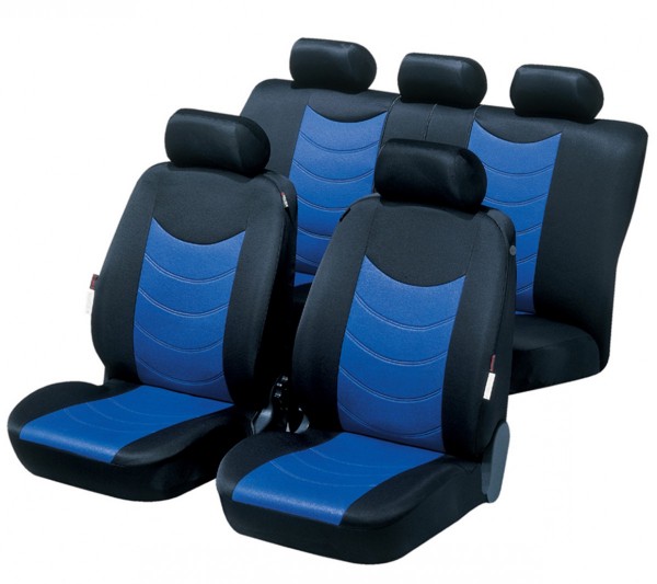 Mazda 121, Housse siège auto, kit complet, bleu