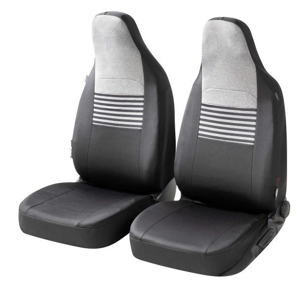 Dacia Sandero, Housse siège auto, sièges avant, noir/ gris,