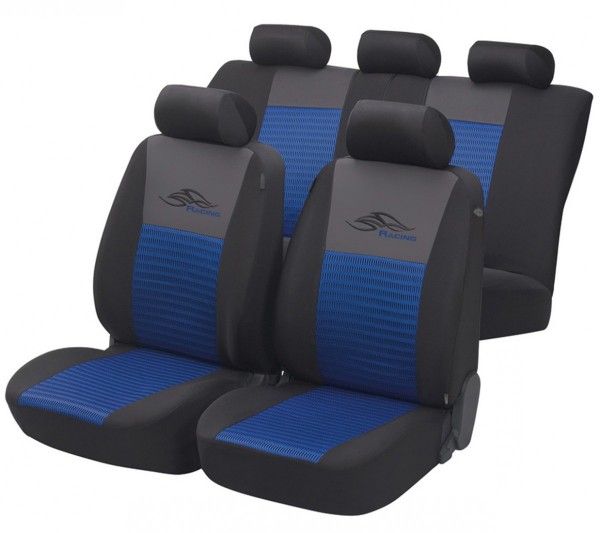 Mitsubishi Pajero, Housse siège auto, kit complet, bleu, noir,