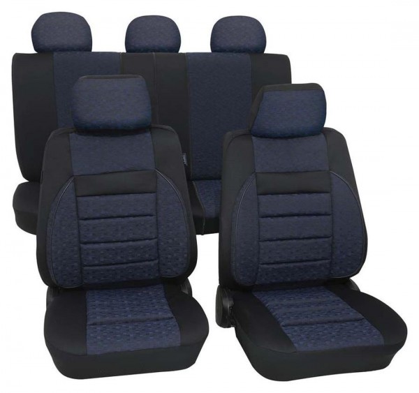 Mitsubishi Sitzbezüge komplett, Housse siège auto, kit complet, noir, bleu