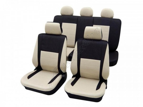 Housses pour sièges de voitures auto, Kit complet, Alfa Romeo 146, beige anthracite