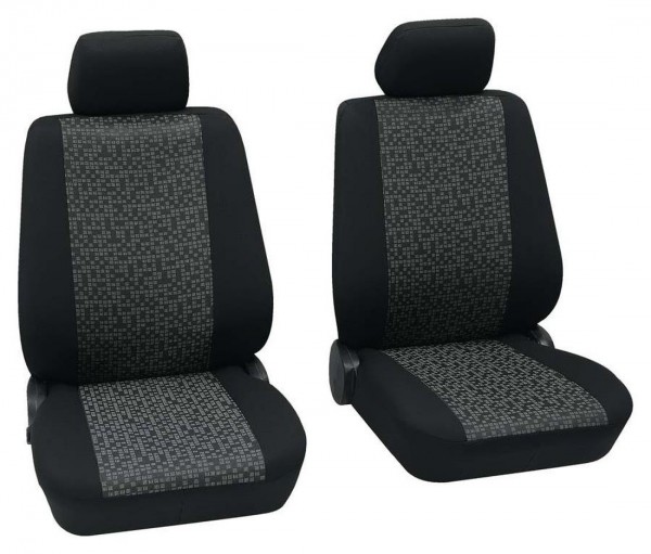 Skoda Roomster, Housse siège auto, sièges avant, noir, gris