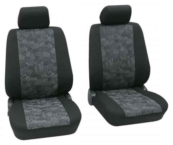 Kia Rio, Housse siège auto, sièges avant, noir, gris