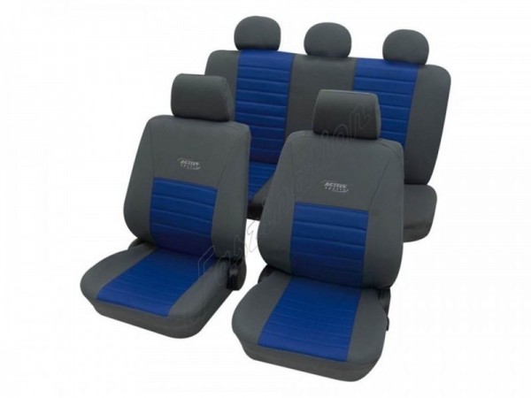 Housses pour sièges de voitures auto, Kit complet, Alfa Romeo Alfetta, gris bleu anthracite