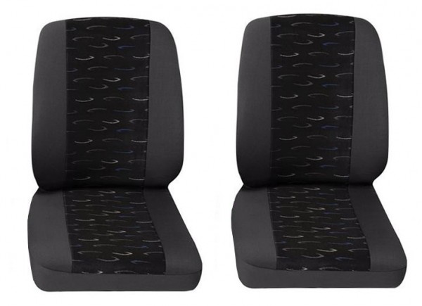 Transporter Autositzbezug, Sitzbezug, 2 x monoplace , Mercedes Sprinter, Couleurs: gris/bleu