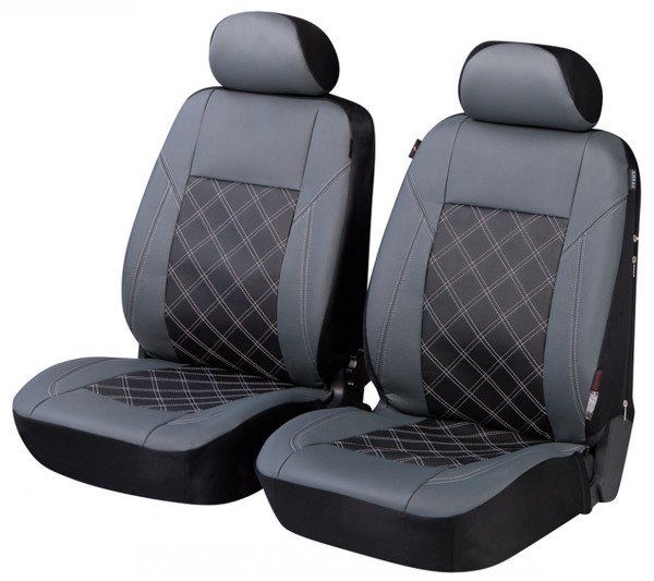 Hyundai Accent, Housse siège auto, sièges avant, gris, noir,
