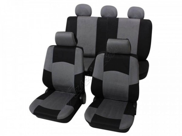 Housses pour sièges de voitures auto, Kit complet, Alfa Romeo 75, gris anthracite noir