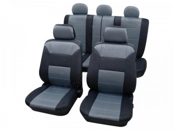 Housses pour sièges de voitures auto, Aspect cuir, Kit complet, Alfa Romeo 155, bleu