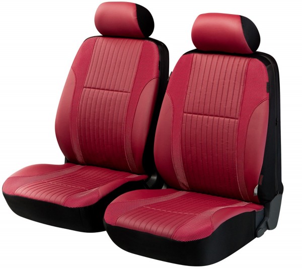 Mazda 323, Housse siège auto, sièges avant, rouge, similicuir