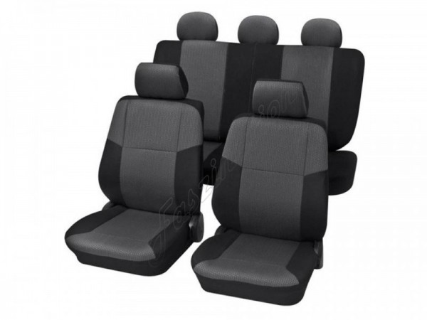 Housses pour sièges de voitures auto, Kit complet, Alfa Romeo 75, anthracite gris noir