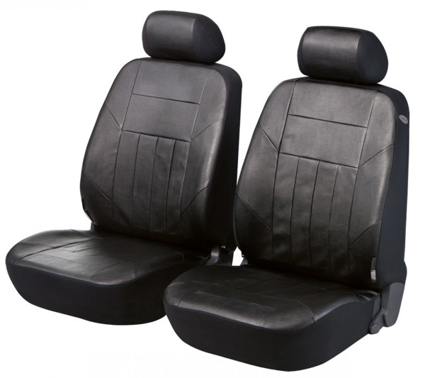 Nissan Tiida, Housse siège auto, sièges avant, noir, similicuir