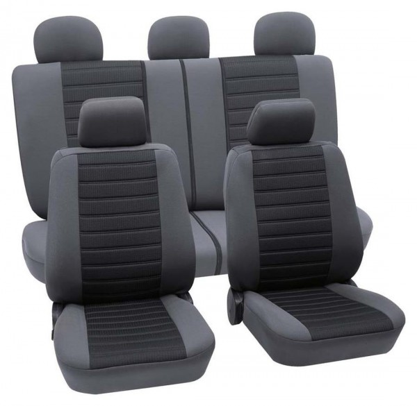 Seat Toledo, Housse siège auto, kit complet, noir, gris