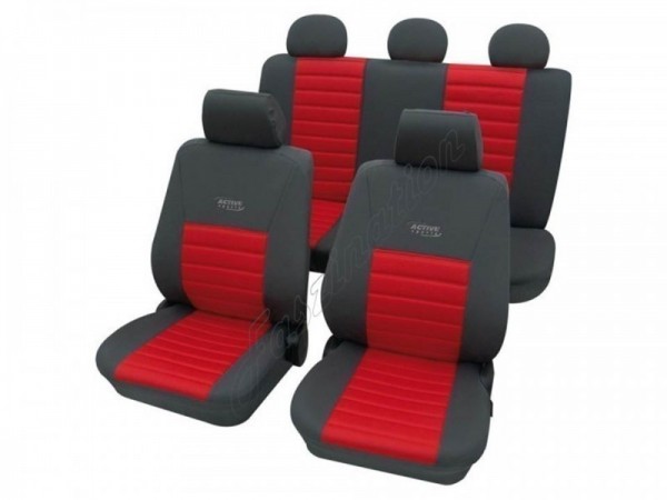 Housses pour sièges de voitures auto, Kit complet, Alfa Romeo 164, rouge bleu anthracite
