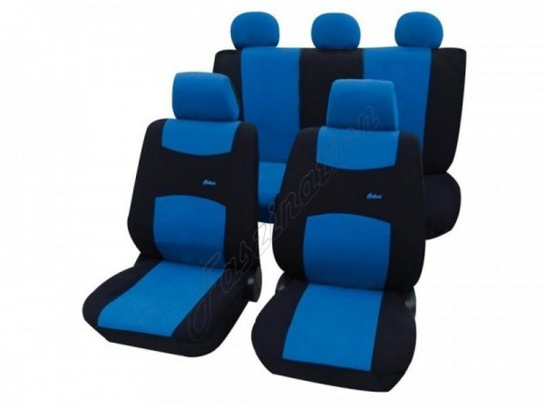 Housses pour sièges de voitures auto, Kit complet, Alfa Romeo 145, bleu noir