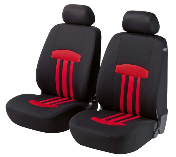Opel Astra-G-Lieferwagen, Housse siège auto, sièges avant, noir, rouge
