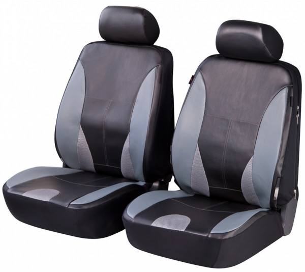 Honda Logo, Housse siège auto, sièges avant, noir, gris , similicuir