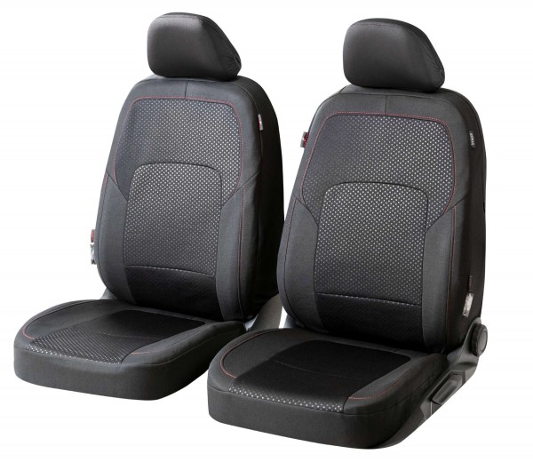 Opel Ascona, Housse siège auto, sièges avant, noir/ rouge ,