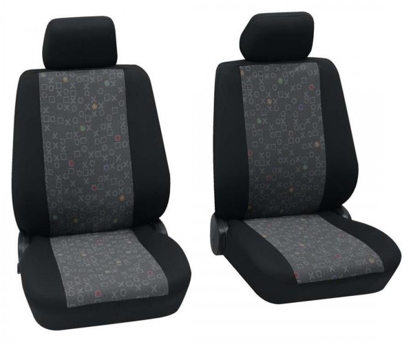 Daihatsu nur Vordersitzbezüge, Housse siège auto, sièges avant, noir, graphite