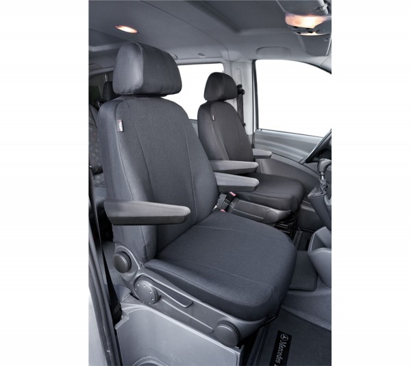 Transporter Autositzbezug, Mercedes V-Klasse/Vito/Viano, 2 Einzelsitze für Armlehne innen/außen, Jac