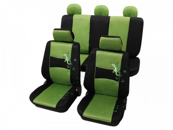 Housses pour sièges de voitures auto, Kit complet, Alfa Romeo 146, vert noir