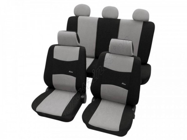Housses pour sièges de voitures auto, Kit complet, Alfa Romeo 155, gris noir