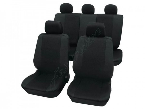 Housses pour sièges de voitures auto, Kit complet, Alfa Romeo 75, noir anthracite