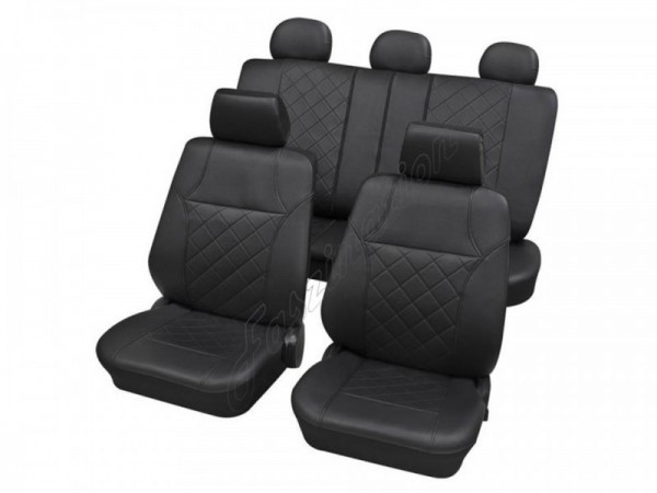Housses pour sièges de voitures auto, Komplett Set, Peugeot 309, anthracite noir