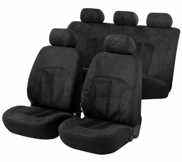 Seat Toledo, Housse siège auto, kit complet, noir,