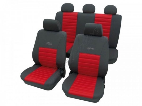 Housses pour sièges de voitures auto, Kit complet, Alfa Romeo 75, rouge bleu anthracite