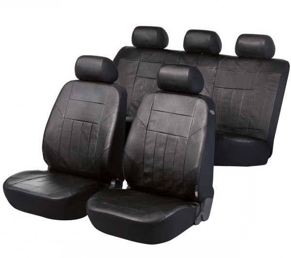Seat Toledo, Housse siège auto, kit complet, noir, similicuir