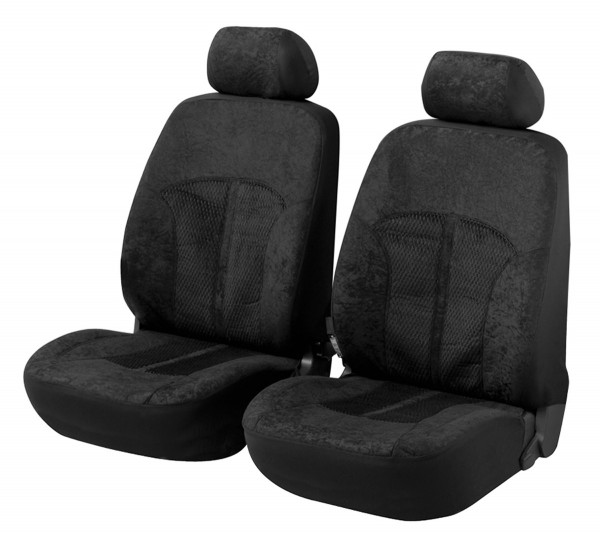 Lancia Dedra, Housse siège auto, sièges avant, noir,