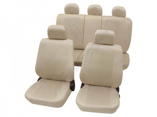Housses pour sièges de voitures auto, Kit complet, Alfa Romeo 75, beige
