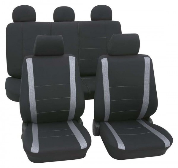 Daihatsu Tanto, Housse siège auto, kit complet, noir, gris