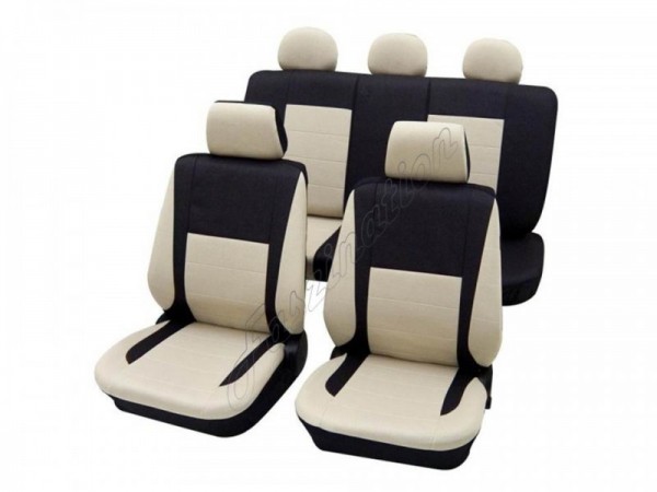 Housses pour sièges de voitures auto, Kit complet, Alfa Romeo 33, beige anthracite